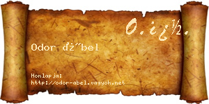 Odor Ábel névjegykártya